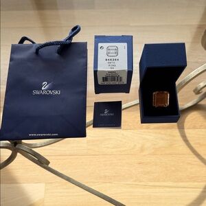 Swarovski women's ring Topaz Glacier  signed